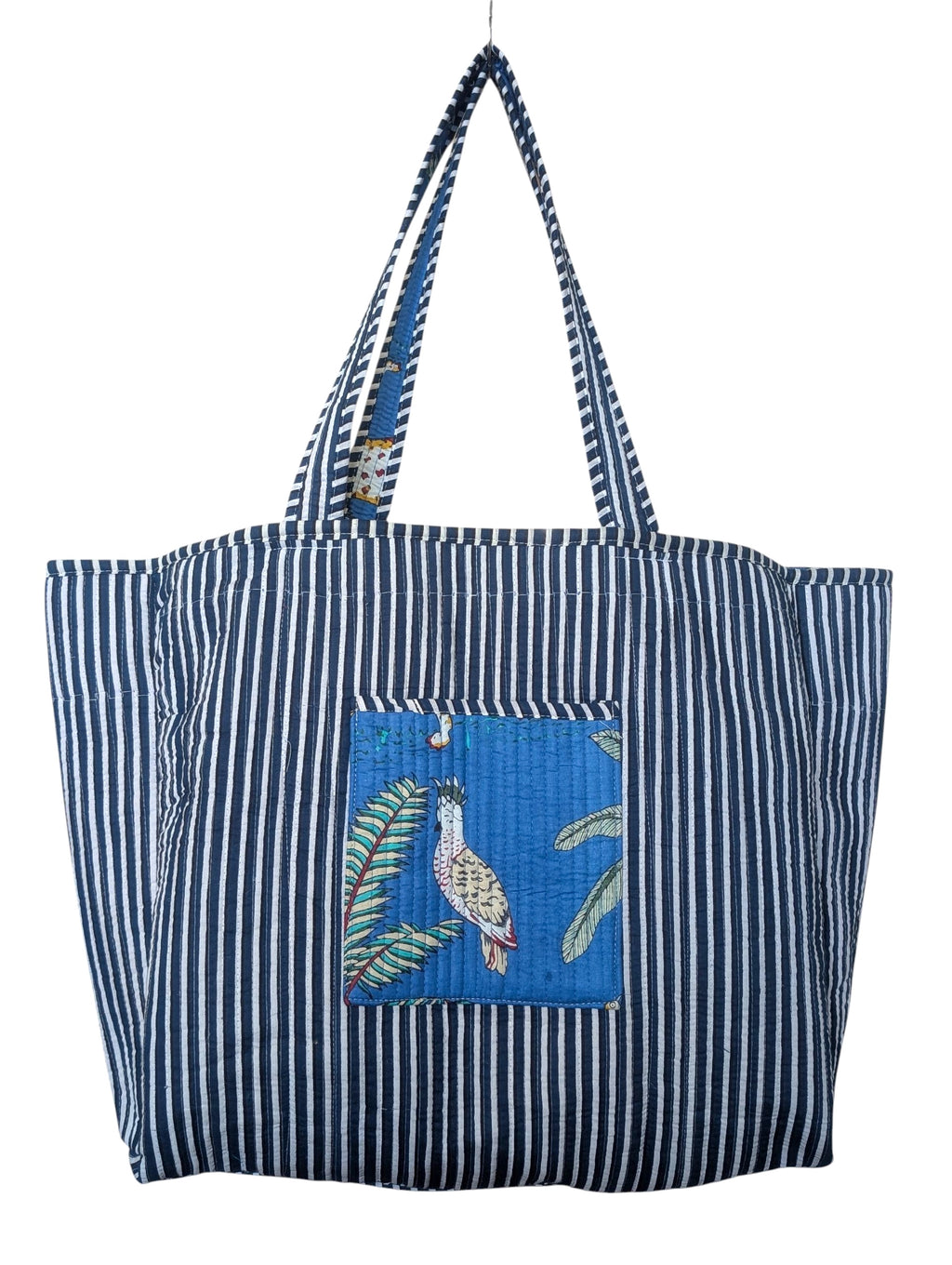 Reversible Quilted Tote - Hand-Block-Printed in Jaipur