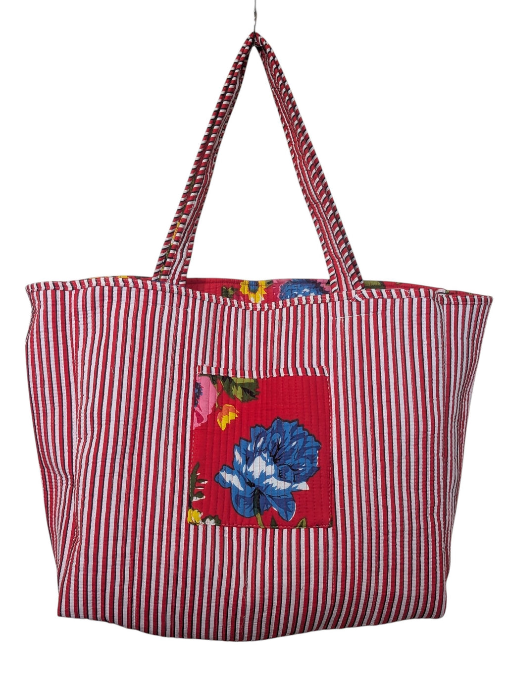 Reversible Quilted Tote - Hand-Block-Printed in Jaipur