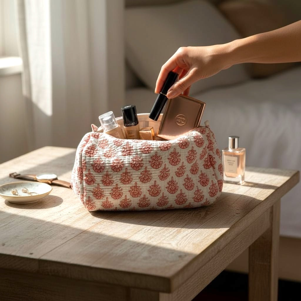 Cosmetic Pouch – One-of-a-Kind Designs (New Jaipur Batch)